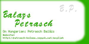 balazs petrasch business card